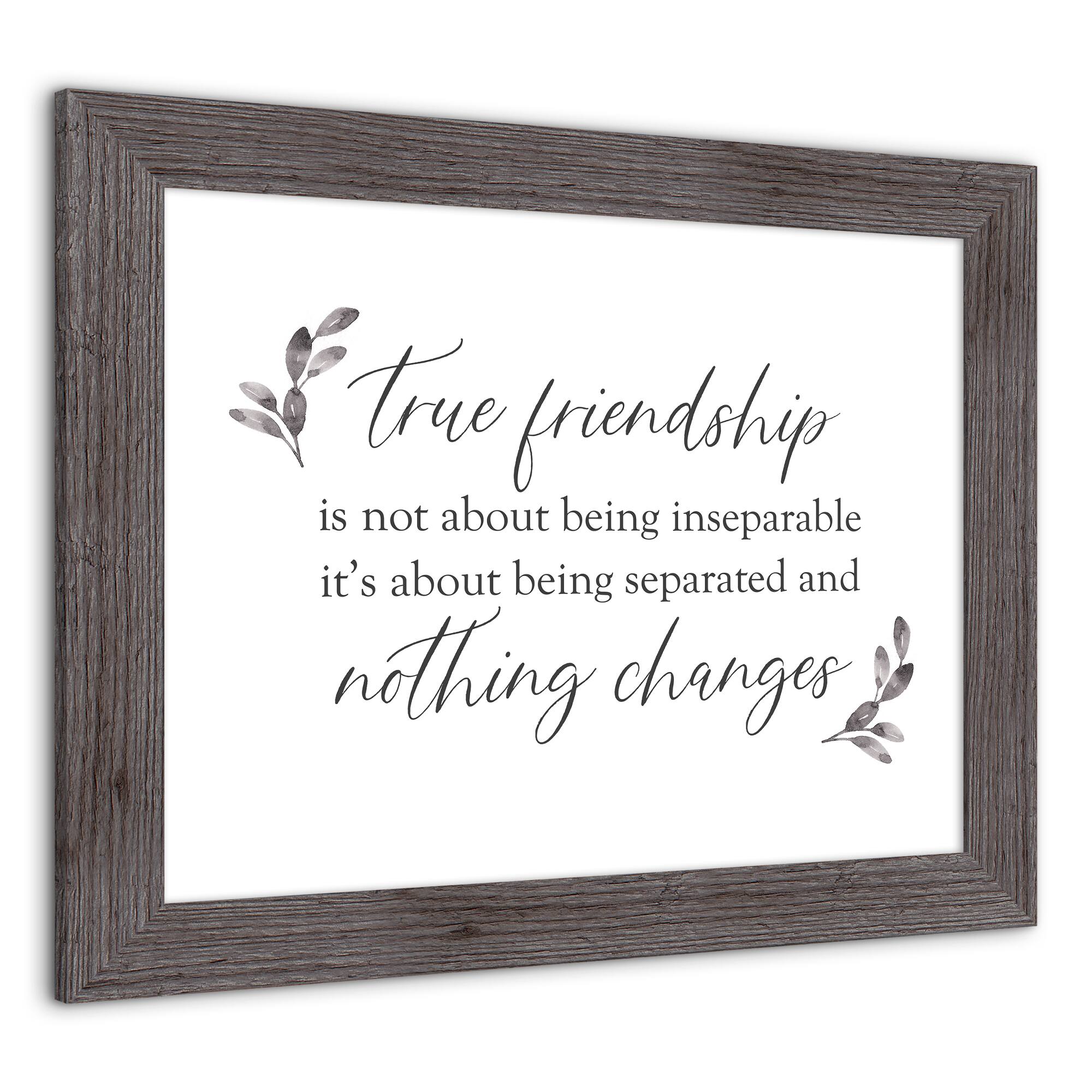True Friendships Never Change Western Framed Print